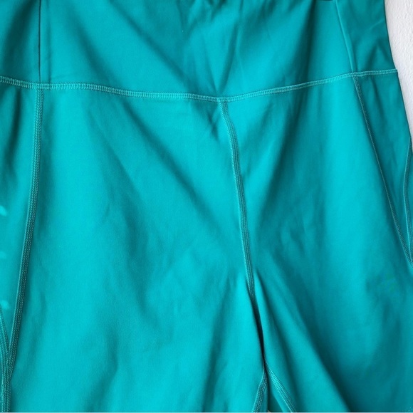 Girlfriend Collective High Rise 8” Inseam Biker Shorts in Aqua Green Sz 4xL - Picture 6 of 14
